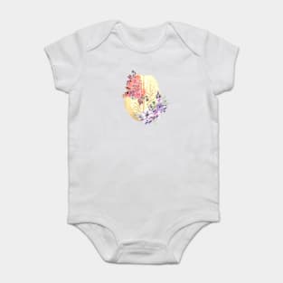 Floral Brain Anatomy Baby Bodysuit